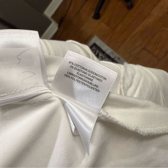 Anne Klein Creamy White Collarless Two Button Blazer Jacket Light Weight - Picture 11 of 14